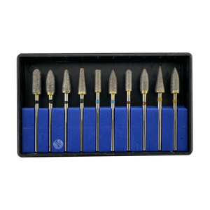 Photo of assorted grit sintered diamond carving bur set for sale at SUVA Lapidary Supply