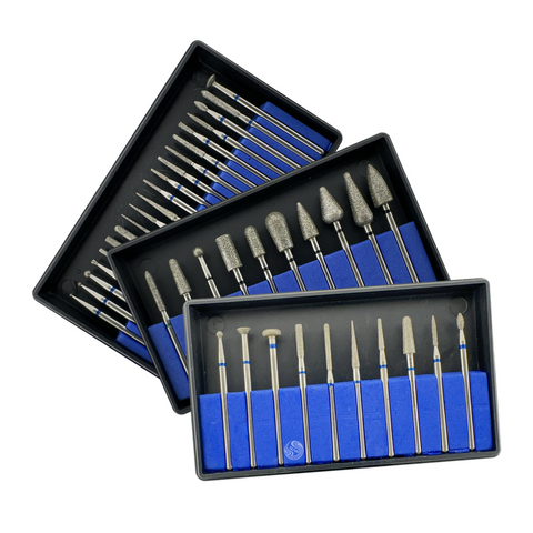 Photo of plated diamond carving bur sets for sale at SUVA Lapidary Supply