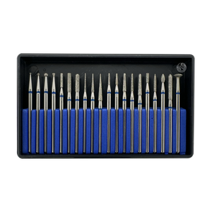 Photo of small size, medium grit plated diamond carving bur set for sale at SUVA Lapidary Supply