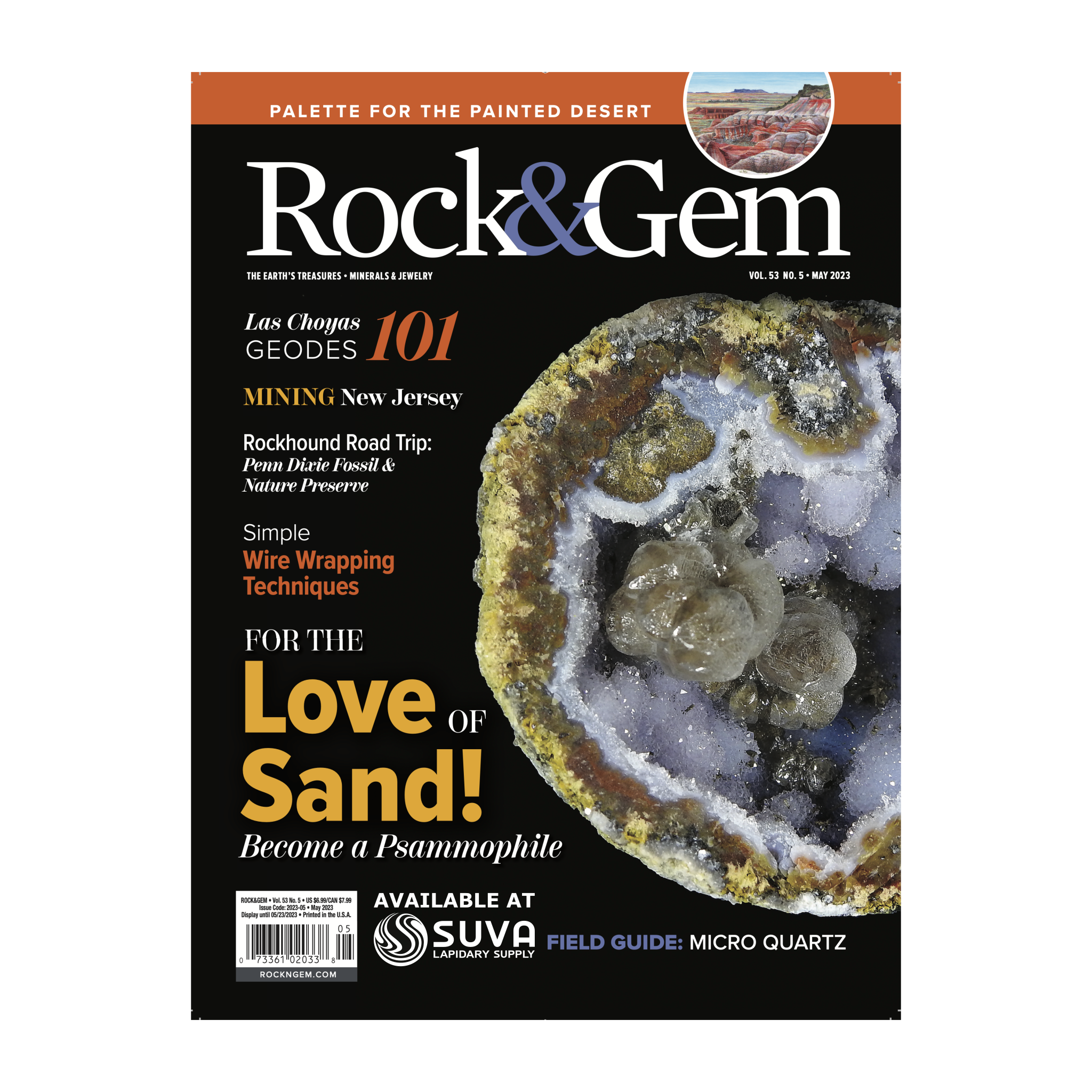 May 2023 issue of Rock & Gem Magazine at SUVA Lapidary Supply