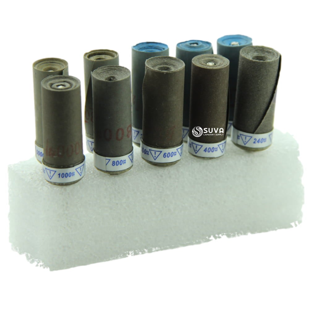 Photo of SUVA Lapidary Supply Silicon Carbide Sandpaper Cartridge Rolls KIT 240#-5000# at SUVA Lapidary SAND-KIT