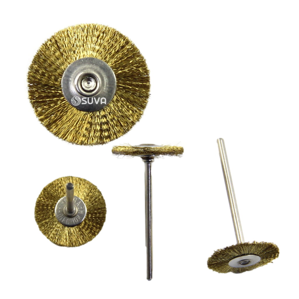 Photo of Crimped Brass Wire Polishing Burs Wheel 22 x 2.5 mm at SUVA Lapidary Supply